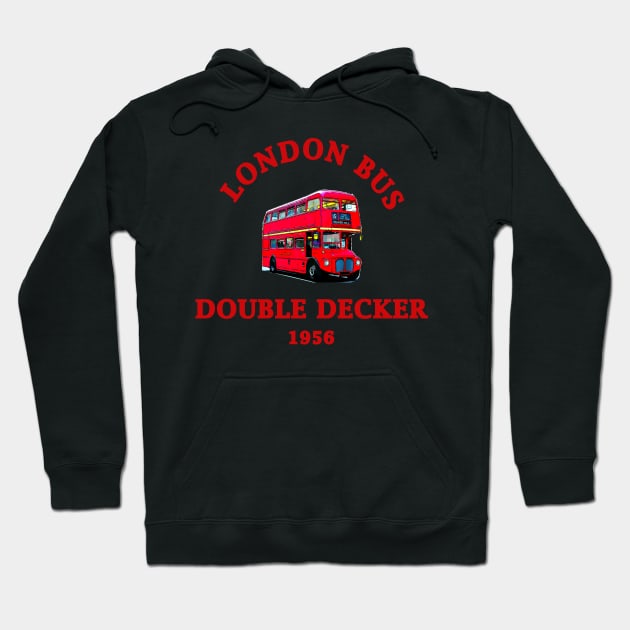 London Red Double Decker Bus Hoodie by fantastic-designs